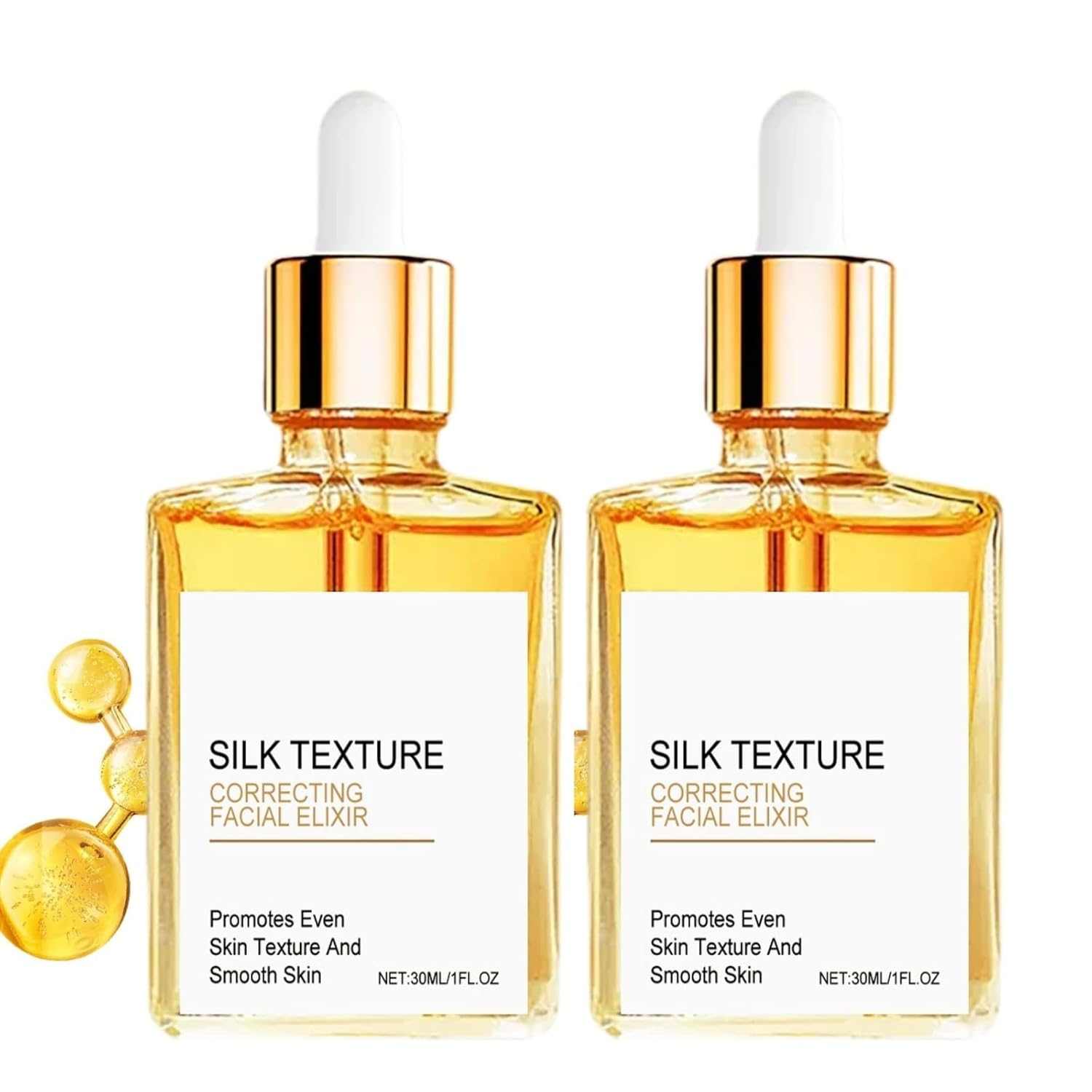 Luxury Silk Körperöl (2 x 30ml) – Feuchtigkeitsspendendes Body Oil mit Parfüm-Duft – Tiefenwirksame Pflege für seidig glatte Haut – Schnell einziehendes Massageöl für trockene Haut & Gesicht