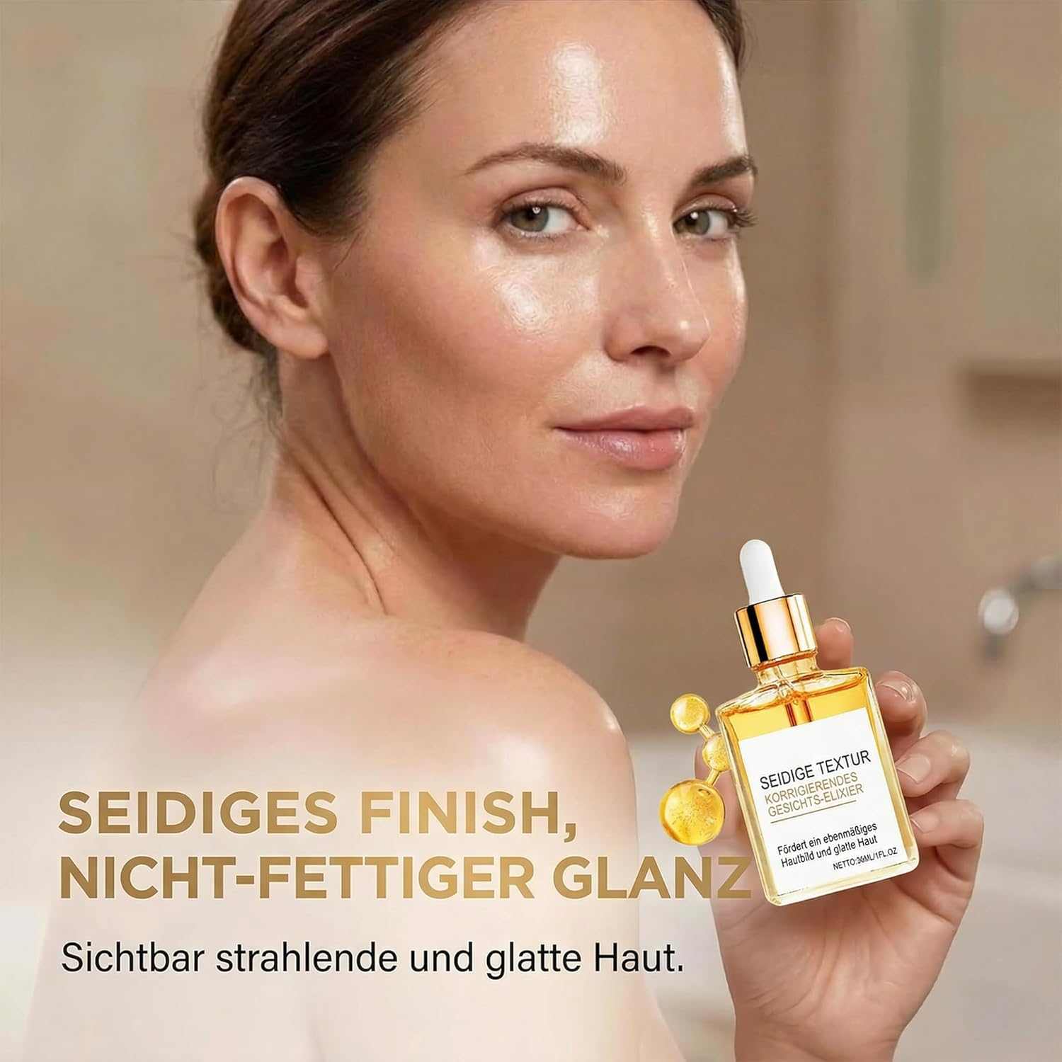 Luxury Silk Körperöl (2 x 30ml) – Feuchtigkeitsspendendes Body Oil mit Parfüm-Duft – Tiefenwirksame Pflege für seidig glatte Haut – Schnell einziehendes Massageöl für trockene Haut & Gesicht