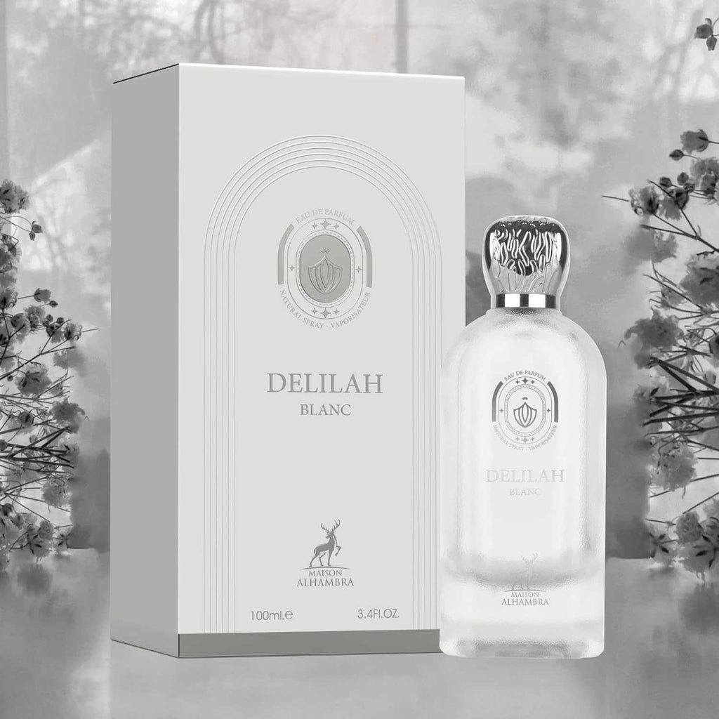 DELILAH BLANC Parfüm Damenparfum Eau de Parfum 100ml – Blumig-pudriger Clean Duft mit Rose, Pfingstrose, Moschus & Vanille – Frisches Parfum für Frauen, langanhaltend, Luxusduft Damenduft Edel