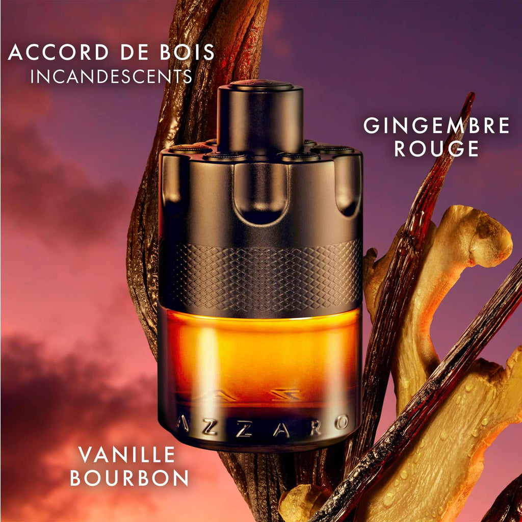AZZARO The Most Wanted Parfum Pour Lui - Parfum Homme - Fougère Ambré Épicé - Gingembre, Vanille Bourbon & Bois Ambré - Tenue Longue Durée - Spray Vaporisateur