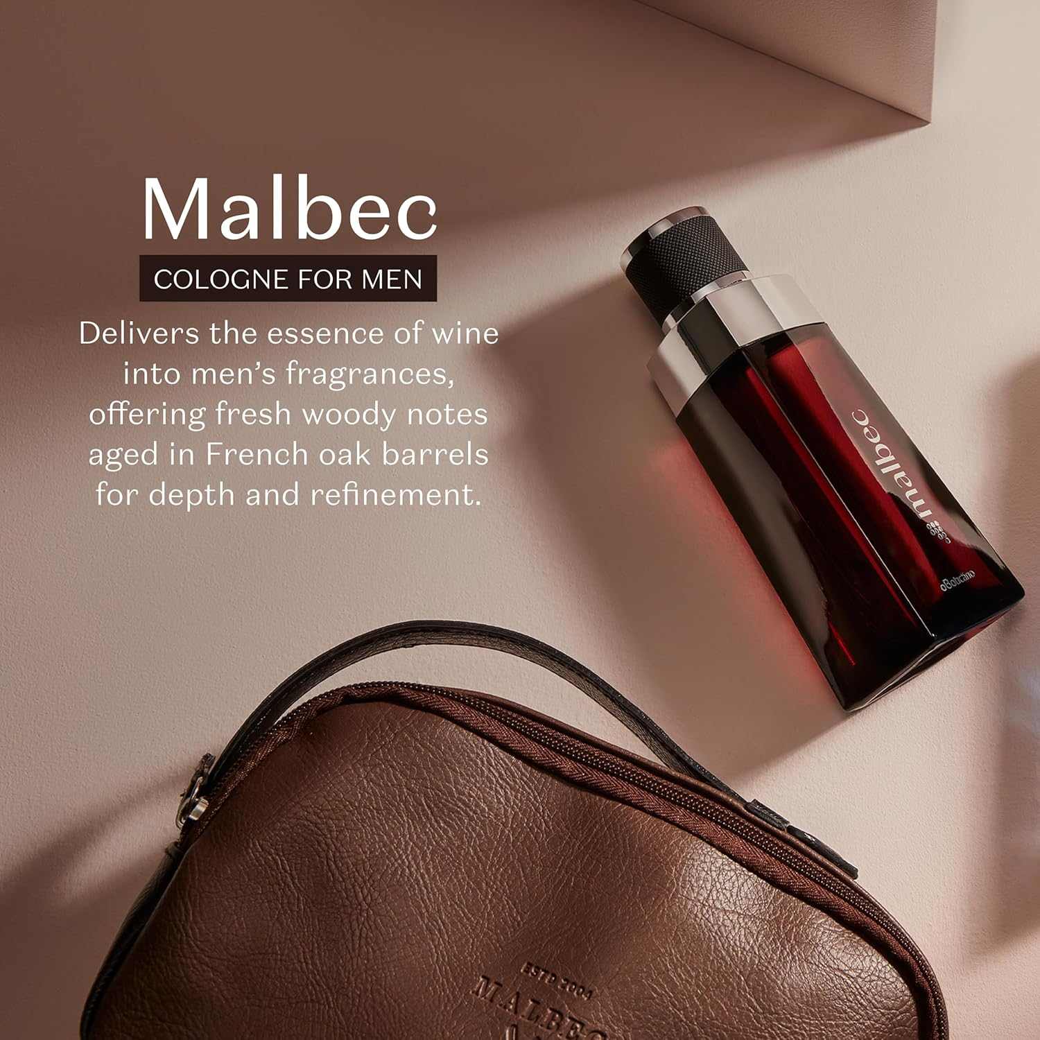 Malbec O Boticario Eau de Toilette, langanhaltende Düfte von French Oak Barrel-Aged Red Wine & Woody Amber Parfümduft, 100 ml