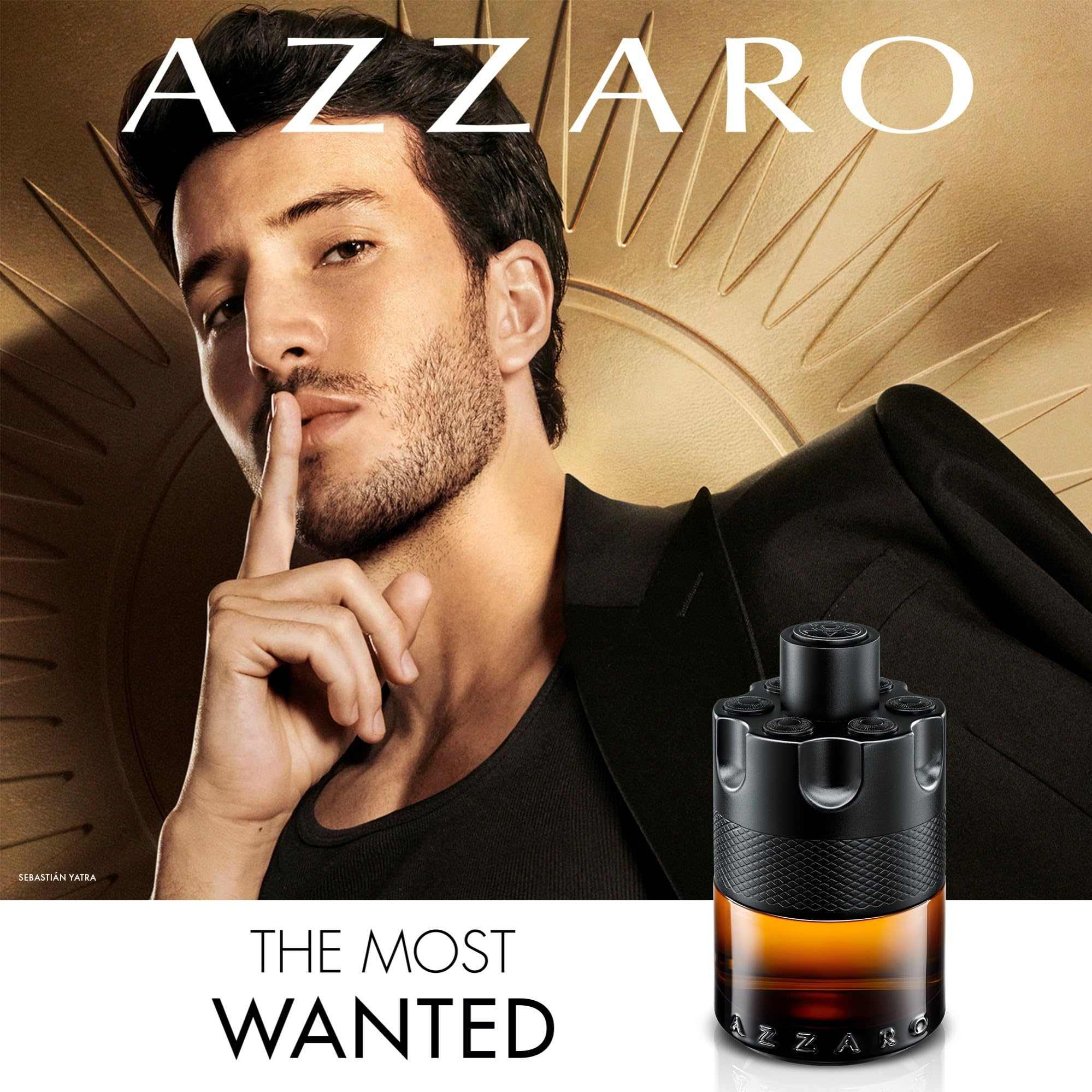 AZZARO The Most Wanted Parfum Pour Lui - Parfum Homme - Fougère Ambré Épicé - Gingembre, Vanille Bourbon & Bois Ambré - Tenue Longue Durée - Spray Vaporisateur